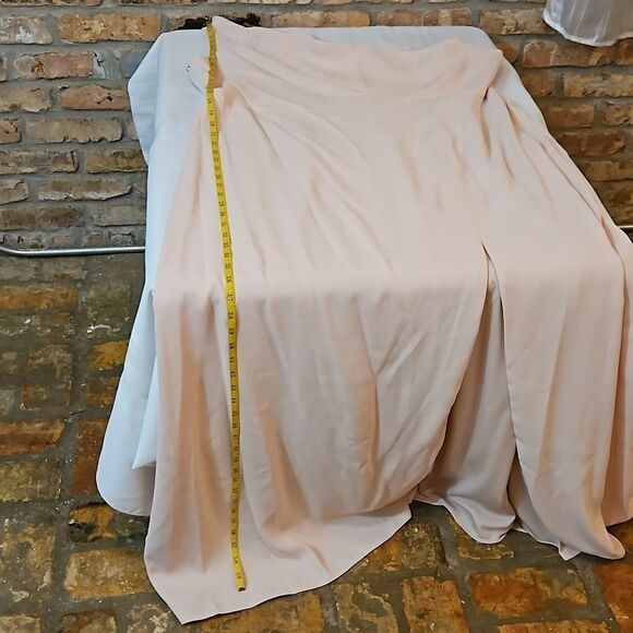 NWT After Six Cameo Crepe One Shoulder cowl neck maxi size 24 - Picture 11 of 11